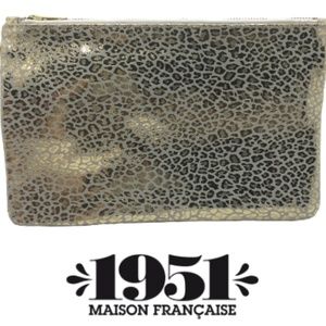 1951 Maison Francaise Gold Leo Clutch from Paris